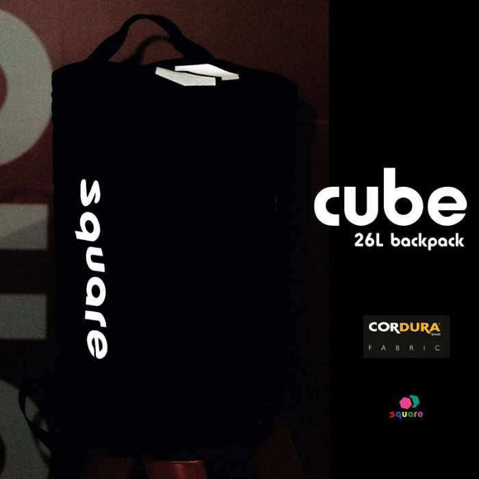 square CUBE2 (26L) Backpack Black-11